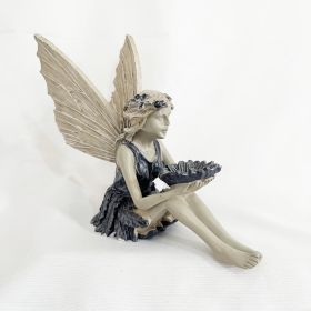 1pc Miniature Fairy Resin Statue, Resin Craft For Garden Yard Outdoor Indoor Lawn Porch Balcony Patio Decor