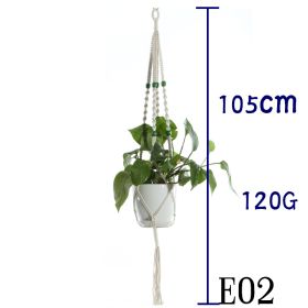 Flower Pot Net Bag Beige Cotton Rope Indoor Plant Hanger Hanging Basket Sling (Option: 36 Style)