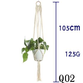 Flower Pot Net Bag Beige Cotton Rope Indoor Plant Hanger Hanging Basket Sling (Option: 29 Style)